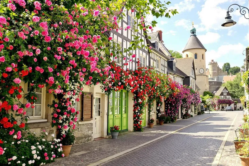 Ce Plus Beau Village de France surnommé «Le village aux mille rosiers» voit la vie en rose chaque printemps