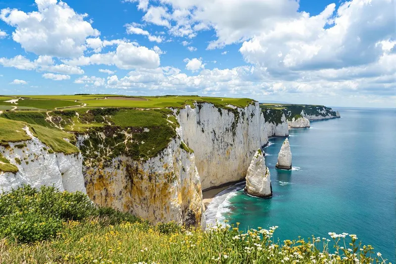 Découvrez les majestueuses falaises d'Étretat : un joyau naturel entre plages et "fjords" en Normandie