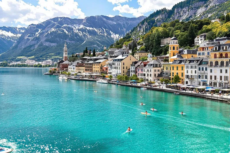 Lacs et montagnes en toile de fond, cette ville est la plus belle d’Auvergne-Rhône-Alpes